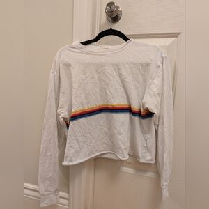 🦋5/25$ Brandy Melville White Crewneck T-Shirt John Galt